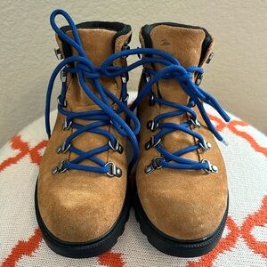 Sorel Ankle Boots Lace Up Suede in Brown & Black Sz 3